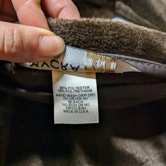 Mycra Pac Brown Coat Velvet Fleece Hood Size Medium Large Donatella - Picture 6 of 12